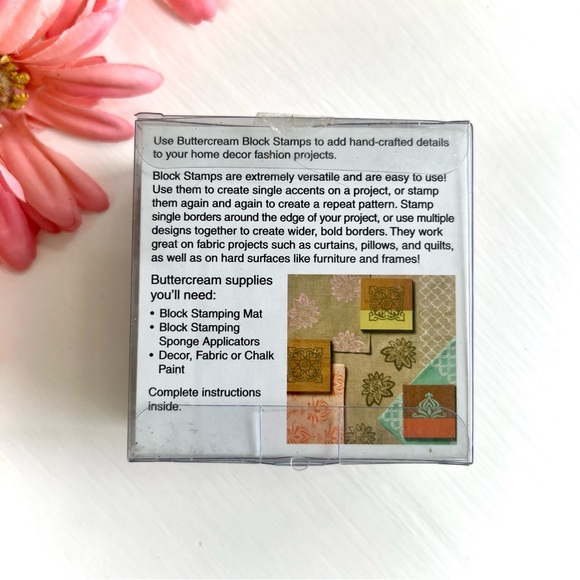 NEW Block Stamp Home Decor Quilt Design Buttercream by Luxe Craft Sealed in Box - Picture 5 of 10